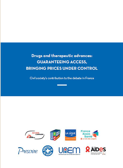"Drugs and therapeutic advances : Guaranteeing Access, bringing prices under control", livre blanc interassociatif version anglaise