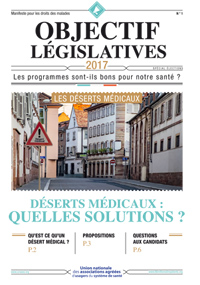"Déserts médicaux : quelles solutions ?", fiche n° 1 dans le cadre des Législatives 2017